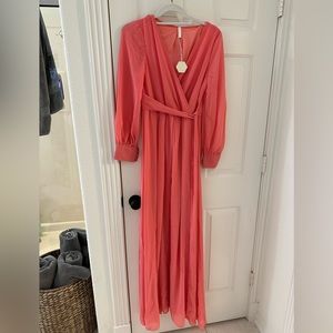 Pink blush maternity dress